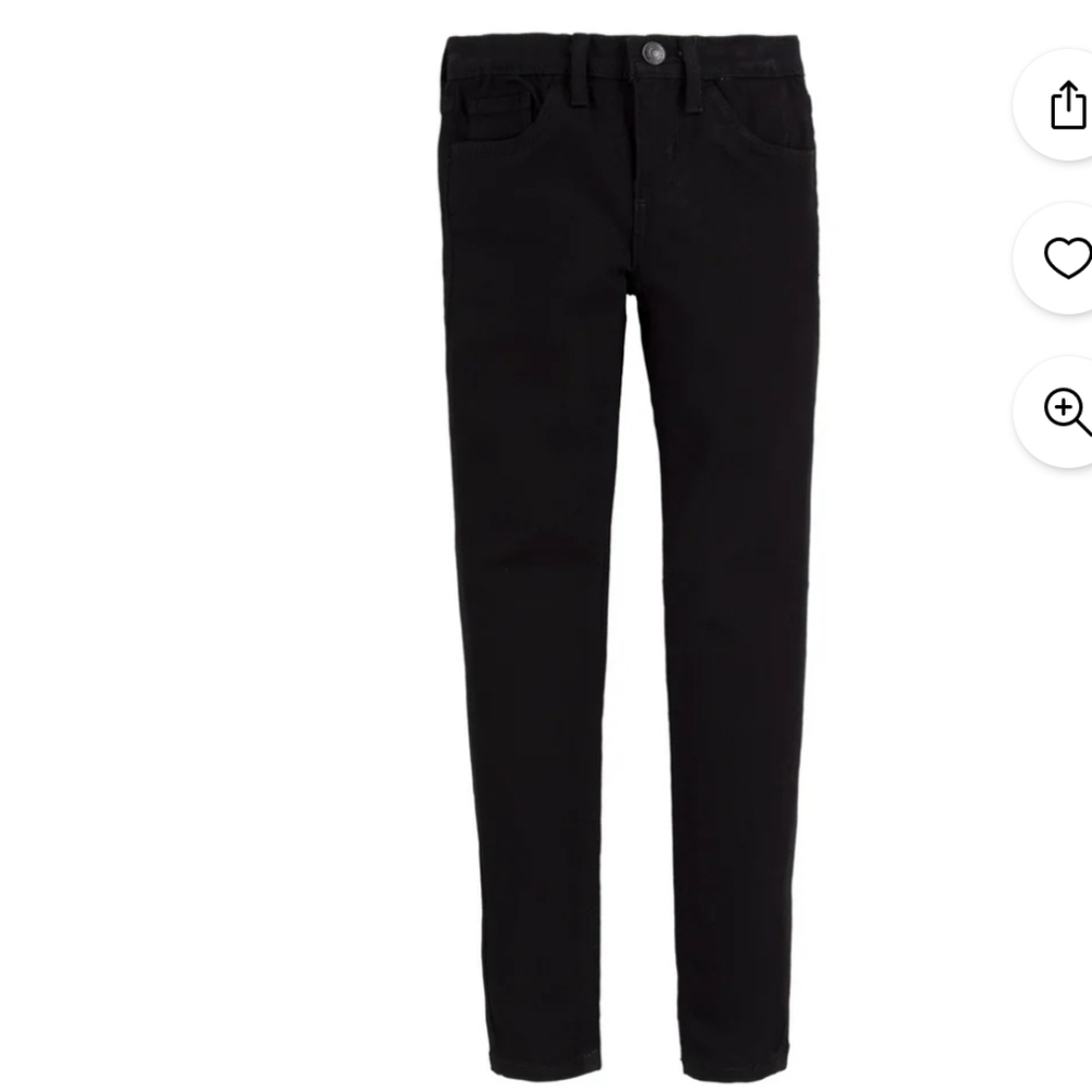 Levi's Girls' 710 Super Skinny Fit Jeans ~ 5 Reg ~ Black